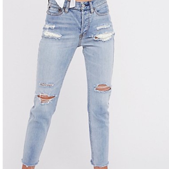 Free People Denim - Free People Lacey Stilt Jean Ella Blue Size 27